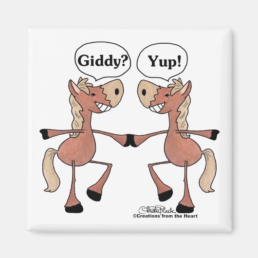 Aimant Chevaux Giddy Up (Devant)