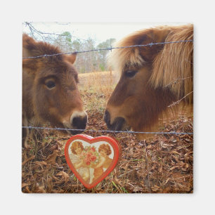 Aimant Chevaux miniatures Valentine Red Heart