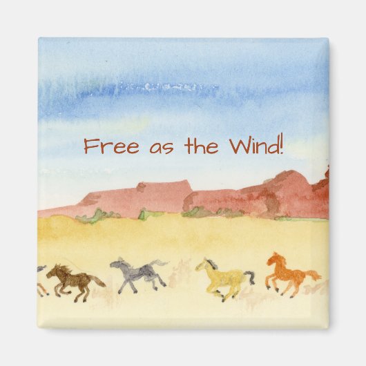 Aimant Chevaux sauvages (Devant)