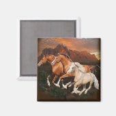 Aimant Chevaux sauvages d'Arizona (Recto/Verso)