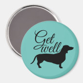 Aimant Cheveux courts Dachshund - Silhouette 1 (Recto/Verso)