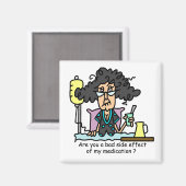 Aimant Cheveux foncés d'effet secondaire de médicament (Recto/Verso)