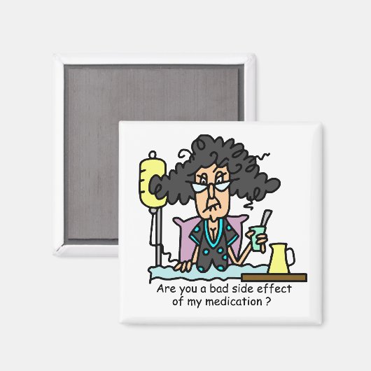 Aimant Cheveux foncés d'effet secondaire de médicament (Recto/Verso)