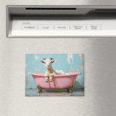 Aimant Chèvre dans une baignoire rose (In Situ (Lave-vaisselle))