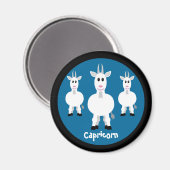 Aimant Chèvres mignonnes Capricorne Zodiac Signal bleu pe (Recto/Verso)