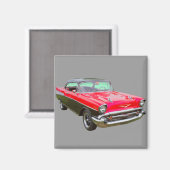 Aimant Chevrolet Bel Air Classic Car 1957 (Recto/Verso)