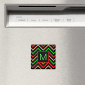 Aimant Chevron Cool Coloré sur Monogramme Noir (In Situ (Lave-vaisselle))