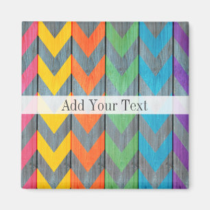 Aimant Chevron Motif On Wood Texture par Shirley Taylor