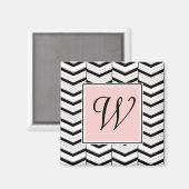Aimant Chevron noir blanc et blanc (Recto/Verso)