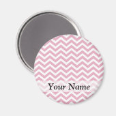 Aimant chevron rose et blanc (Recto/Verso)