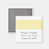 Aimant Chevron simple jaune Enregistrer l'aimant de date (Recto/Verso)