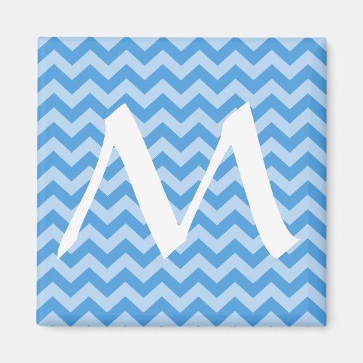 Aimant Chevrons Bleu Ciel Moroccan Moods (Devant)