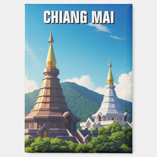 Aimant Chiang Mai Doi Inthanon Thaïlande (Recto)