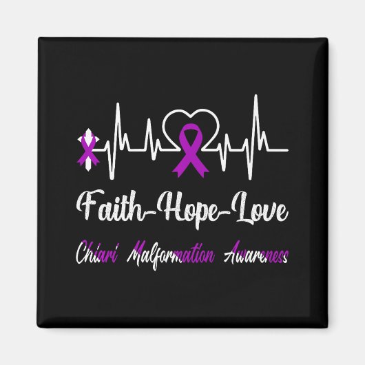 Aimant Chiari Malformation Sensibilisation Heartbeat Chri (Devant)