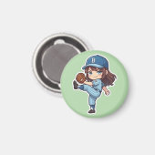 Aimant Chibi Baseball 2026 Edition - Pitcher Wind-up (Recto/Verso)