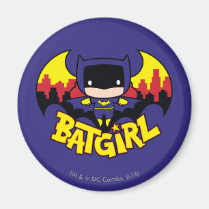 Aimant Chibi Batgirl avec Gotham Skyline & Logo