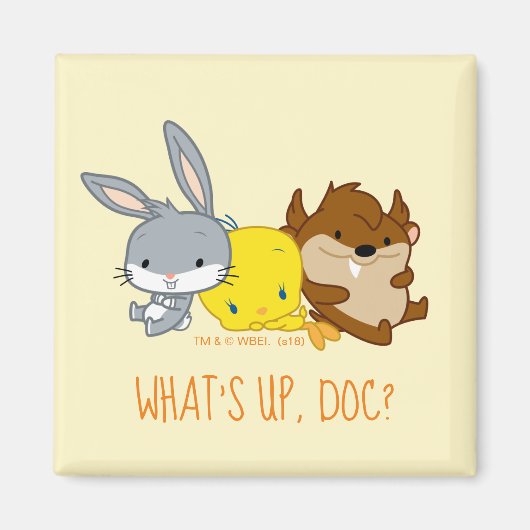 Aimant Chibi BUGS BUNNY™, TWEETY™ & TAZ™ (Devant)