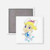 Aimant chibi bunnygirl (Recto/Verso)