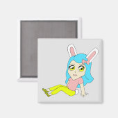 Aimant chibi bunnygirl (Recto/Verso)