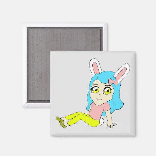 Aimant chibi bunnygirl (Recto/Verso)