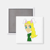 Aimant chibi bunnygirl (Recto/Verso)