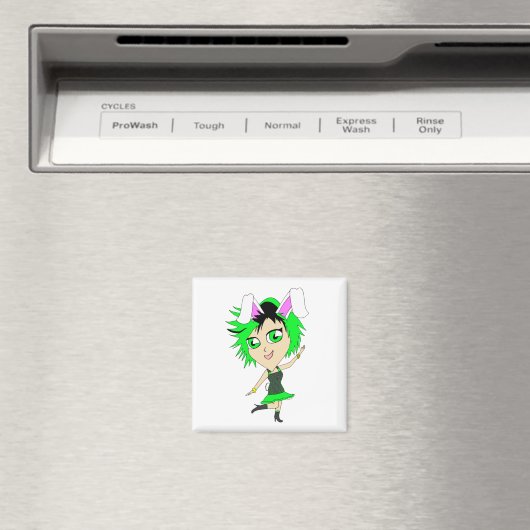 Aimant chibi bunnygirl (In Situ (Lave-vaisselle))