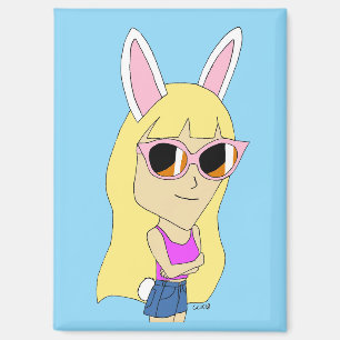 Aimant chibi bunnygirl