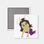 Aimant chibi bunnygirl (Recto/Verso)