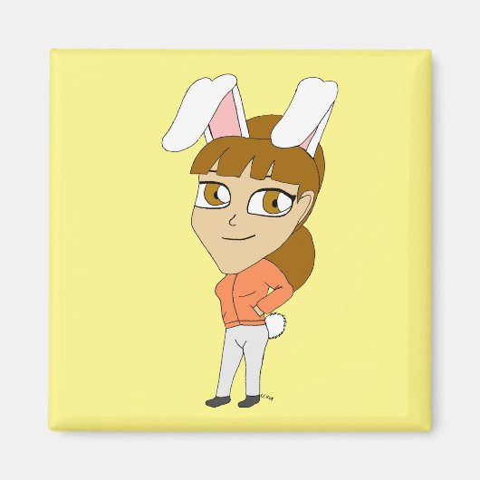 Aimant chibi bunnygirl (Devant)
