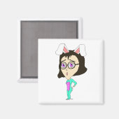 Aimant chibi bunnygirl (Recto/Verso)