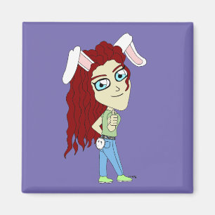 Aimant Chibi Bunnygirl donne des pouces