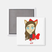 Aimant chibi catgirl (Recto/Verso)