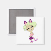 Aimant chibi catgirl (Recto/Verso)