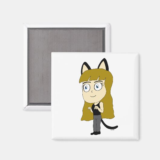 Aimant chibi catgirl (Recto/Verso)