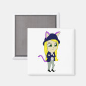 Aimant chibi catgirl (Recto/Verso)