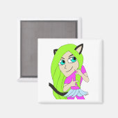 Aimant chibi catgirl (Recto/Verso)
