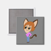 Aimant chibi catgirl (Recto/Verso)