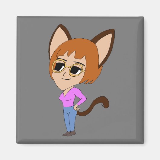 Aimant chibi catgirl (Devant)