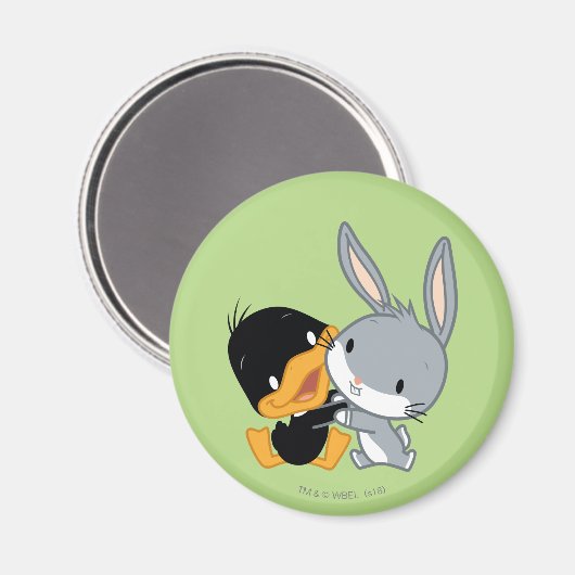 Aimant Chibi DAFFY DUCK™ & BUGS BUNNY™ (Recto/Verso)