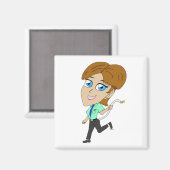 Aimant chibi fille avec une queue (Recto/Verso)