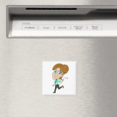 Aimant chibi fille avec une queue (In Situ (Lave-vaisselle))