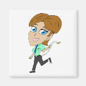 Aimant chibi fille avec une queue (Devant)