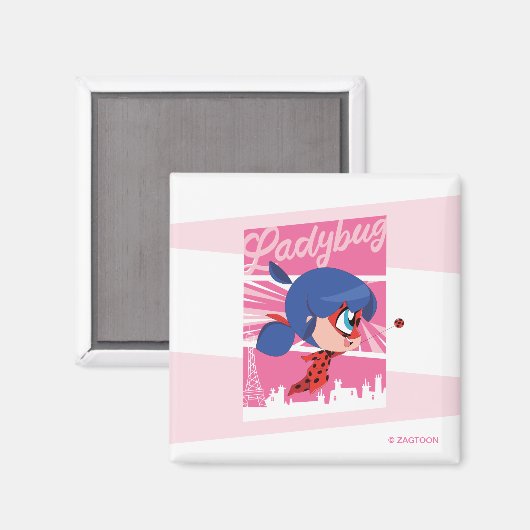 Aimant Chibi Ladybug à Paris (Recto/Verso)