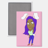 Aimant Chibi Lapinegirl (Recto/Verso)