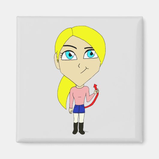 Aimant chibi "mauvaise fille" (Devant)
