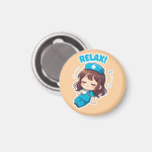 Aimant Chibi Nurse Original 3.0 - Relaxer (Recto/Verso)