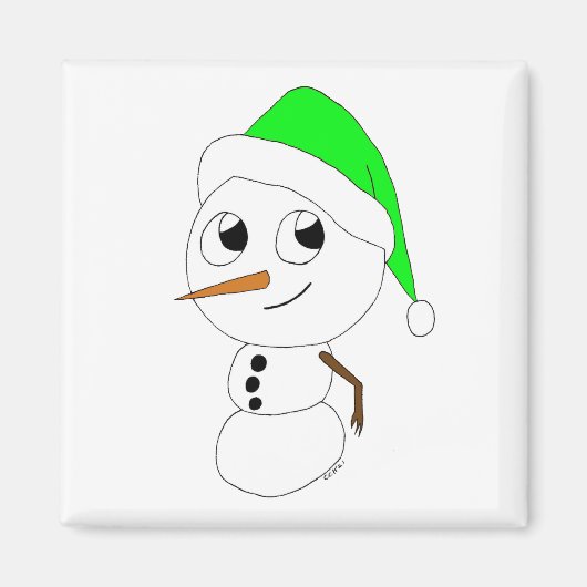 Aimant chibi snowman (Devant)