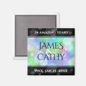 Aimant Chic 14e 24e 34e 43e anniversaire du Mariage Opal (Recto/Verso)