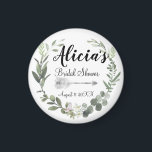 Aimant Chic Boho Foliage Fête des mariées<br><div class="desc">Ajoutez une vibe chic boho à votre douche nuptiale avec cette élégante conception de courroie de mousse aquarelle avec une flèche glissante pour plus de flair. Peut être personnalisé pour en faire le vôtre.</div>