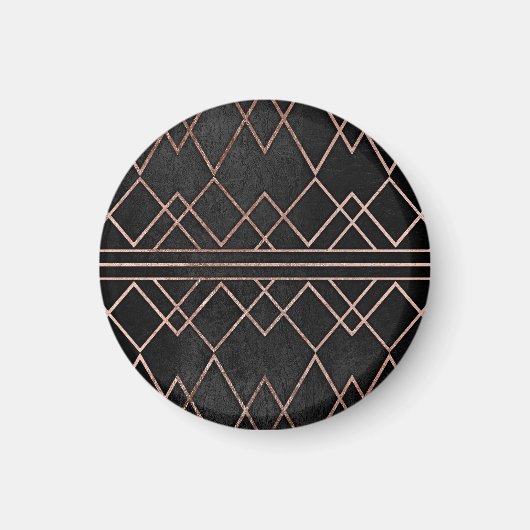 Aimant Chic et élégant Faux Rose Triangles géométriques o (Devant)